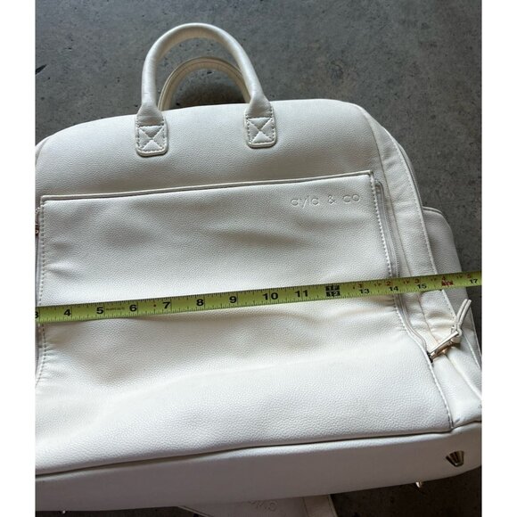 AYLA Co DIAPER BAG white cream Women’s Large Bag Travel Multipocket Carryon - Picture 12 of 16